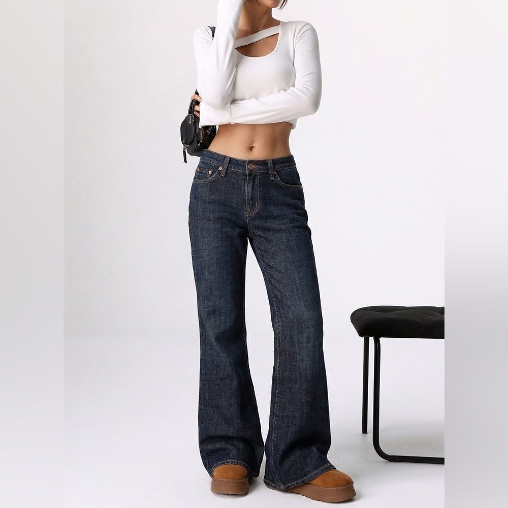 AG Adriano Goldschmied The Club Flare Jeans 27 (28x29.5) Hemmed Dark Low Rise